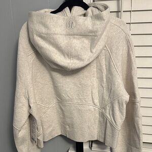 Lululemon Gray Hoodie scuba xl/xxl NWT Gold zip oatmeal gray color